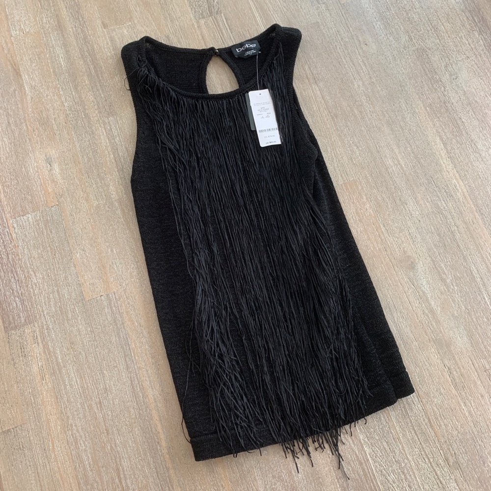NWT Bebe Fringe Top